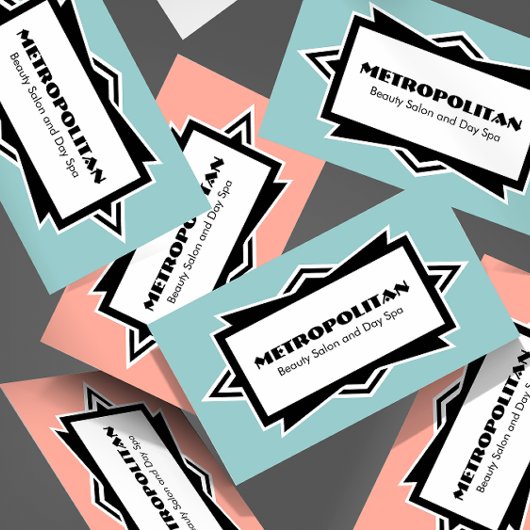 Striking Simple Art Deco Custom Color 名刺