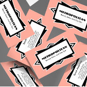 Striking Simple Art Deco Custom Color 名刺