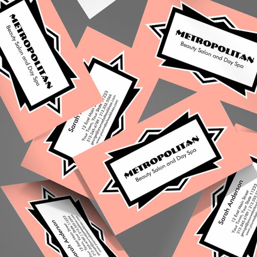 Striking Simple Art Deco Custom Color 名刺