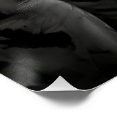 Striking Snowy Owl Fine Art Print | High Contrast ポスター (コーナー)