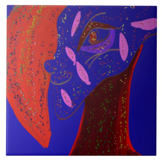 Strikingly Beautiful Creature Ceramic Tile タイル (正面)