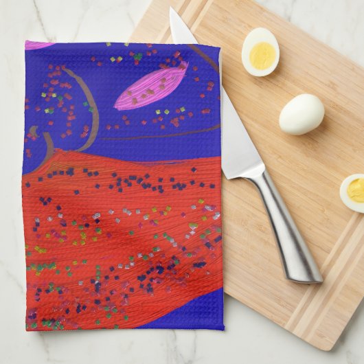 Strikingly Beautiful Creature Kitchen Towel キッチンタオル (四つ折り)