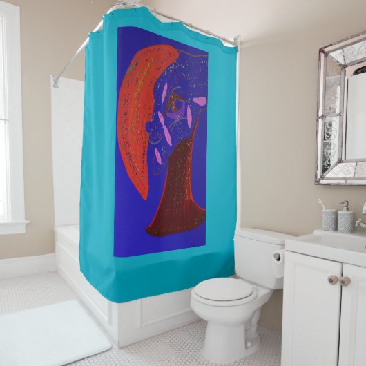Strikingly Beautiful Creature Shower Curtain シャワーカーテン (インサイチュ)