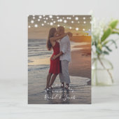 String素朴 Lightsウェディング日付の写真を保存 セーブザデート (スタンド正面)