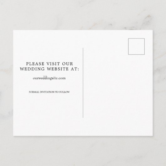 String エレガント Lights Navy Blue日付STDを保存 案内ポストカード (裏面)