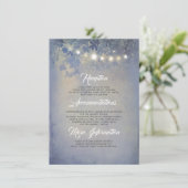 String 素朴 Lights Dusty Blueの結婚詳細 エンクロージャーカード (スタンド正面)