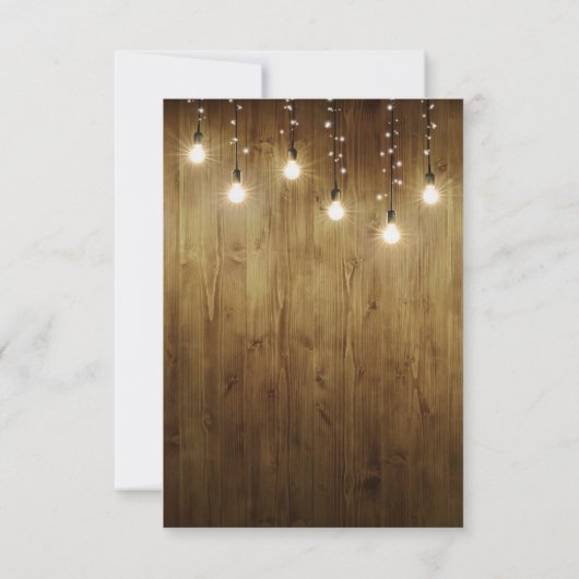 String 素朴 Of Lights Country日付カードを保存 セーブザデート (裏面)