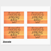 String Bass Voicesが角スティック遊を必要 長方形シール (シート)