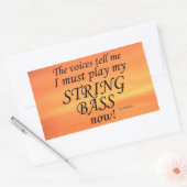 String Bass Voicesが角スティック遊を必要 長方形シール (封筒)