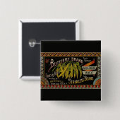 String Bean Label Vegetable Country 缶バッジ (正面&裏面)