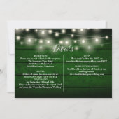 String Light 素朴 Green Photo All In One 結婚's 招待状 (裏面)