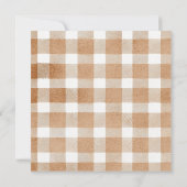 String Light Gingham Pumpkin Gender Reveal Party  招待状 (裏面)