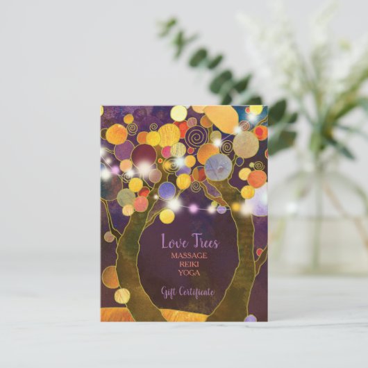 String Light Love Treesビジネスギフト券 (スタンド正面)