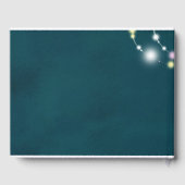 String Light Treesティール(緑がかった色)結婚's ゲストブック (裏面)