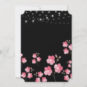 String Lightsお洒落ブラックウェディングプログラム 招待状 (裏面)