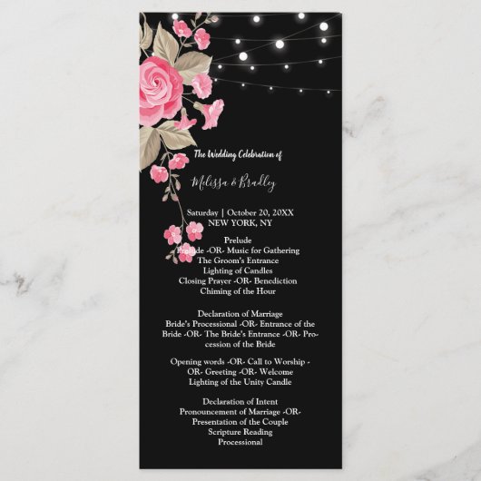 String Lightsお洒落 Black ceremonyプログラム プログラム (正面)