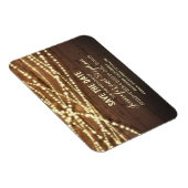 String LightsとBarn Wood日付を保存 マグネット (右側)