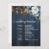 String Lightsの結婚バッグLetter & Timeline Card 招待状 (裏面)