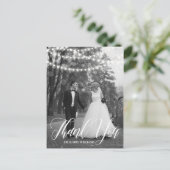 String Lightsスクリプト結婚の写真ありがとう ポストカード (スタンド正面)