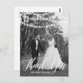 String Lightsスクリプト結婚の写真ありがとう ポストカード (正面/裏面)