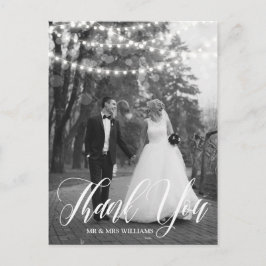 String Lightsスクリプト結婚の写真ありがとう ポストカード