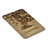 String Lightsツリー素朴日付の保存 マグネット (右側)