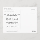 String Lightsフルフォトカードの日付を保存 ポストカード (裏面)