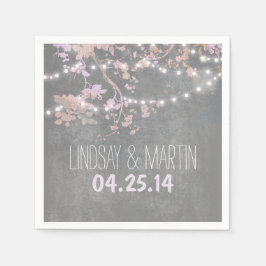 String Lightsブランチ素朴庭園の結婚式 スタンダードカクテルナプキン