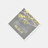 String Lightsブランチ素朴庭園の結婚式 スタンダードカクテルナプキン (角)