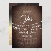 String Lights婚約パーティ 招待状 (正面/裏面)