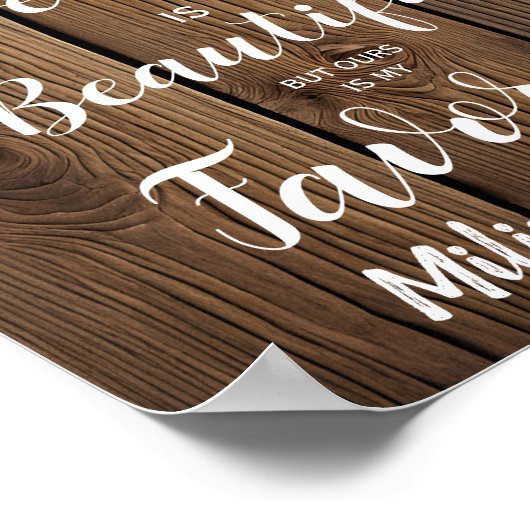 String lights素朴 Every Love story is..結婚. ポスター (角)