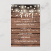 String Lights素朴 Woodの結婚詳細 エンクロージャーカード (正面)