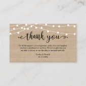String Lights結婚 Woodさん、ありがとうござ素朴う エンクロージャーカード (正面)
