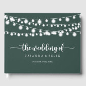 String Lights緑の書結婚道 ゲストブック (正面)