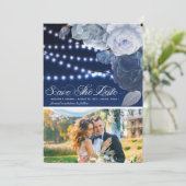 String lights青エレガントなウェディングフォト セーブザデート (スタンド正面)