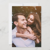 String Lights 素朴 Blue Wood Photo結婚's セーブザデート (裏面)