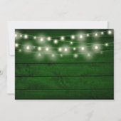 String Lights 素朴 Green Wood Photo結婚's 招待状 (裏面)