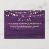 String Lights 素朴 Purpleの結婚詳細 エンクロージャーカード (正面)