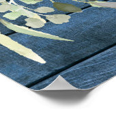 String Lights 素朴 Wood 50th Anniversary Sign ポスター (角)