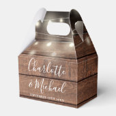 String Lights 素朴 Wood Signature Script結婚's フェイバーボックス (正面サイド)