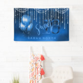String Lights & Balloons Sweet 16 Dk Blue ID473 横断幕 (インサイチュ)