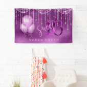 String Lights & Balloons Sweet 16 Orchid ID473 横断幕 (インサイチュ)