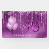 String Lights & Balloons Sweet 16 Orchid ID473 横断幕 (横)