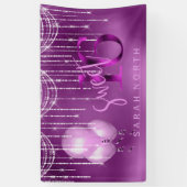 String Lights & Balloons Sweet 16 Orchid ID473 横断幕 (縦)
