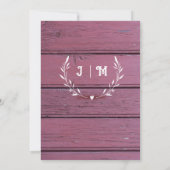String Lights Candles & Lace Rustic Purple ウェディング 招待状 (裏面)