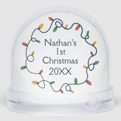 String Lights Custom Photo Baby 1st Christmas (裏面)