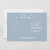 String Lights Dusty Blueの結婚詳細情報 招待状 (正面)