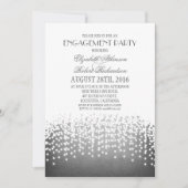 string lights elegant engagement party 招待状 (正面)