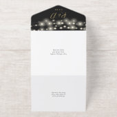 String Lights Foliage Garland Wedding Foil オールインワン招待状 (外側)