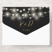 String Lights Foliage Garland Wedding Foil オールインワン招待状 (背面)